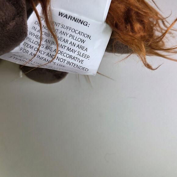 Star Wars Bantha Plush Pillow Jay Franco Mandalorian 14” Brown Shaggy Faux Fur - Picture 11 of 15